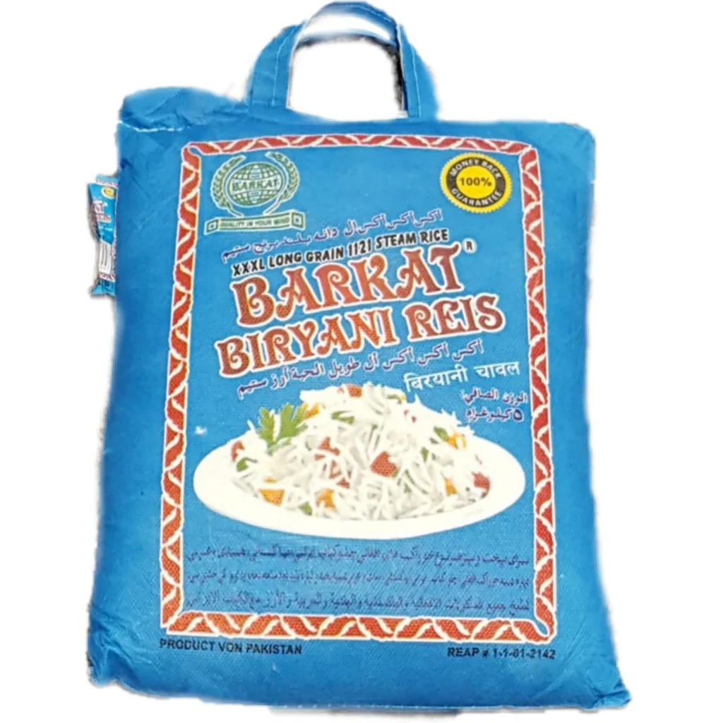 Barkat Biryani Rice XXXL Long Grain 1121 Steam Rice 10x2Kg (AKTION)