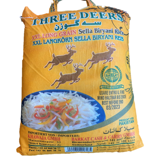 Three Deers XXL Sella Long Grain Rice 10x2Kg