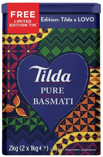 Tilda Pure Basmati Rice Tin Pack 4x2Kg Gluten Free  (AKTION)